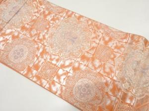 アンティーク　花蜀江模様織り出し袋帯（材料）